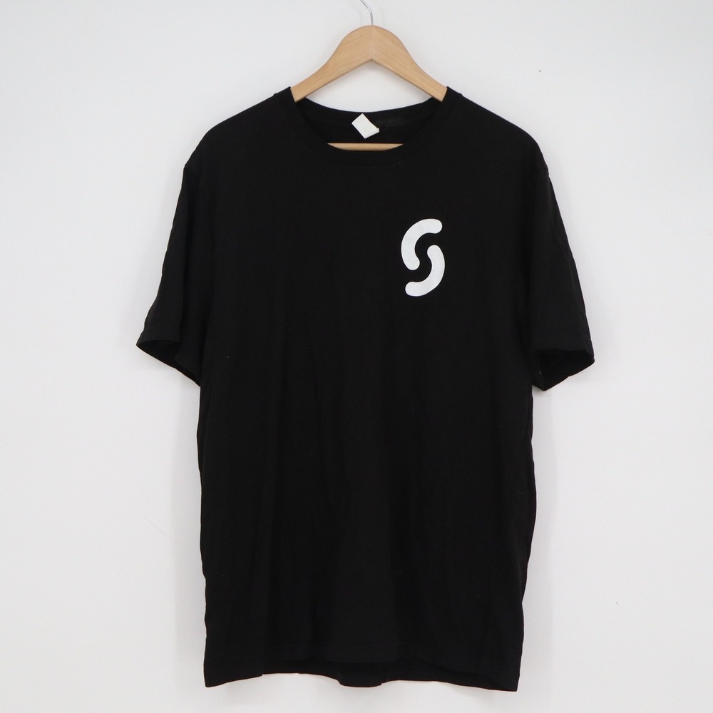 Allmade Mens Large Black Organic Cotton Serve Operations Graphic Tee Shirt Logo